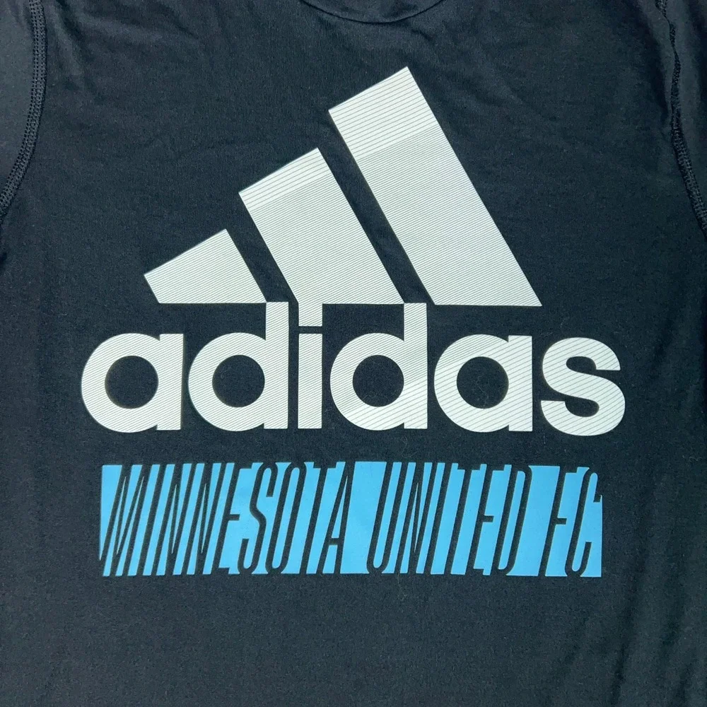 Minnesota United FC Shirt Mens Medium Adidas Black Long Sleeve MLS Creator Tee